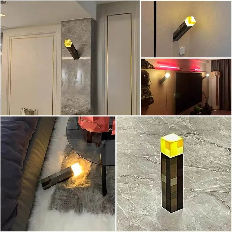 MineCraft Torch LED Lamp & Wall Light Up