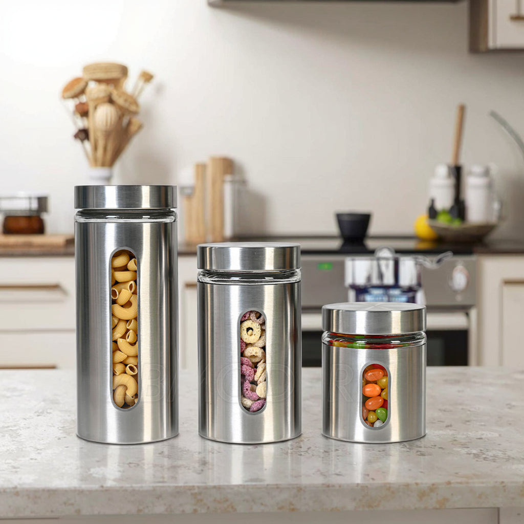 Stainless Steel Glass Jar