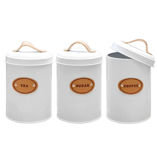 3-in-1 Tea, Sugar & Coffee Canister Set