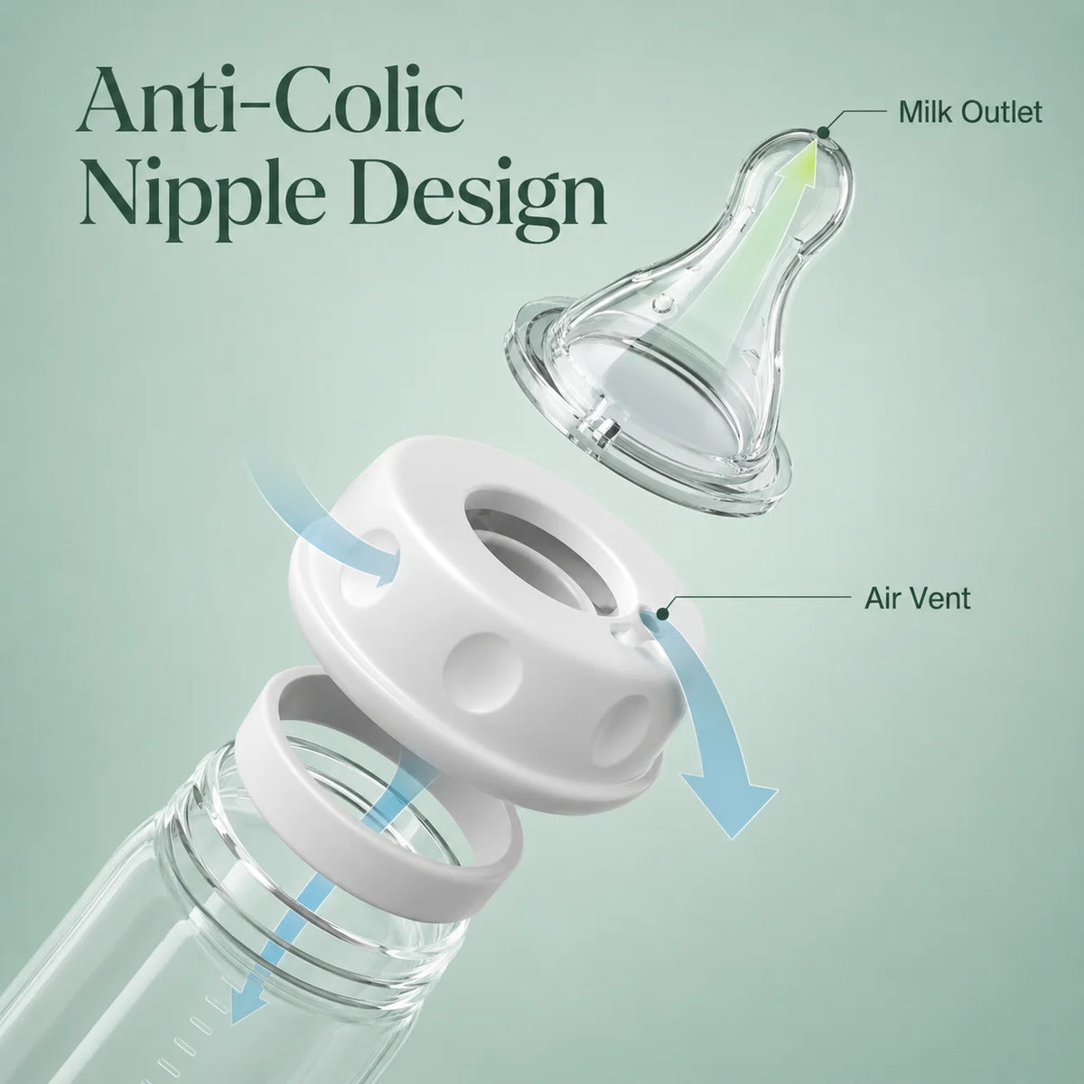 HANDS-FREE FEEDING BOTTLE + FREE STRAW BRUSH