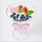 Pink Bow Transparent Glass