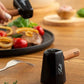 SALT&PEPPER POT WITH BAMBOO BASE