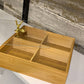 BAMBOO 4 PARTITION DRYFRUIT TRAY - Square