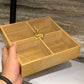 BAMBOO 4 PARTITION DRYFRUIT TRAY - Square