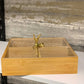 BAMBOO 4 PARTITION DRYFRUIT TRAY - Square