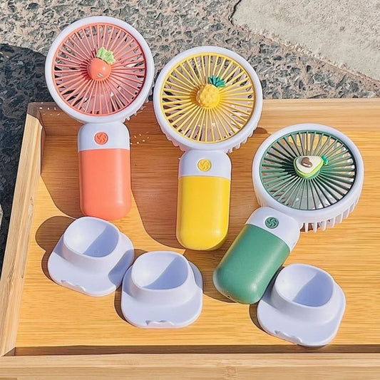 Mini Fruit Handheld Fan – Portable & Rechargeable