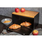 Hausroland Stainless Steel & Wooden Bread Box