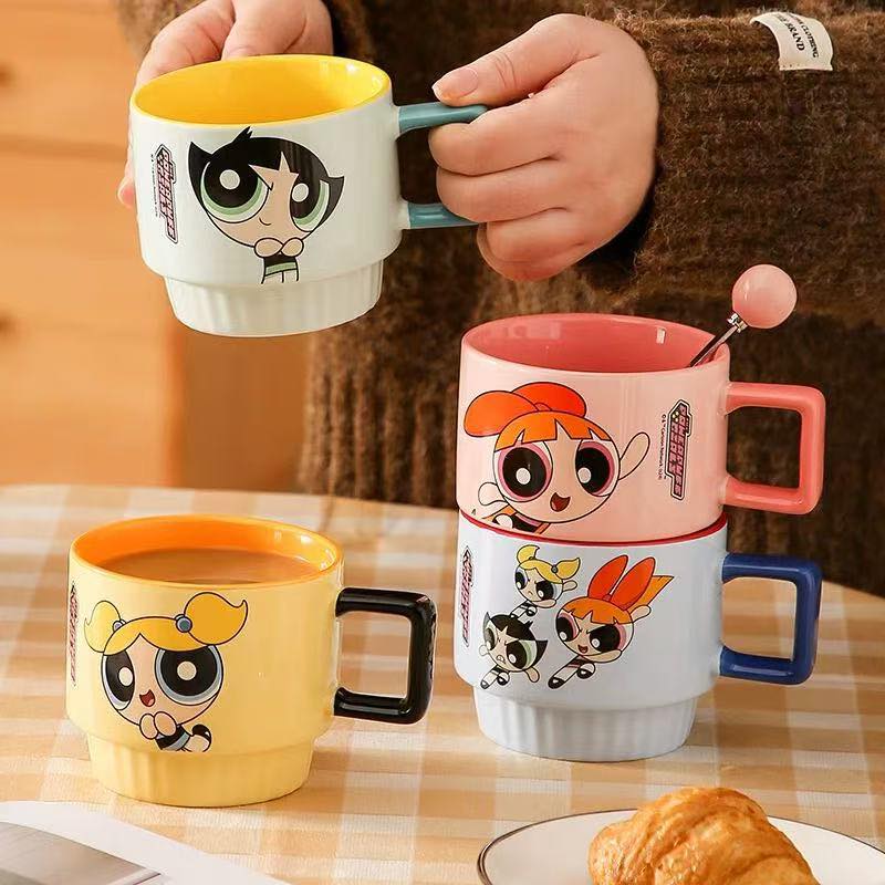 Powerpuff Girls Ceramic Mug Set - 4 PCS