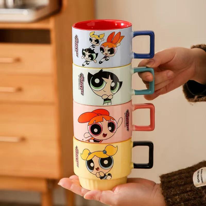 Powerpuff Girls Ceramic Mug Set - 4 PCS