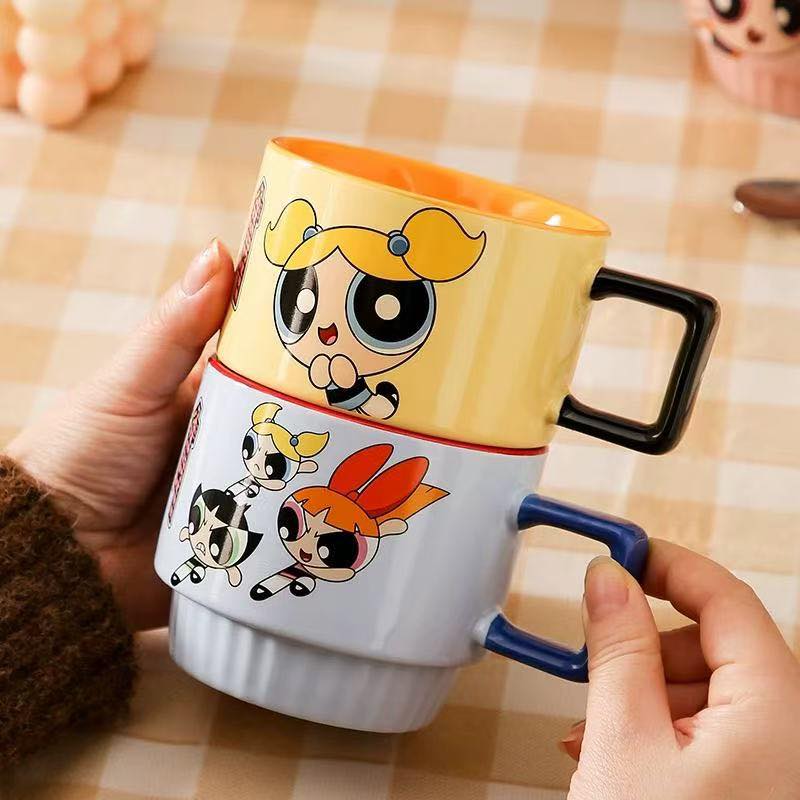Powerpuff Girls Ceramic Mug Set - 4 PCS