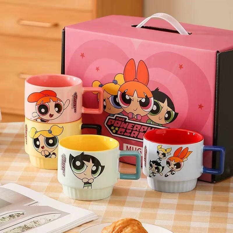 Powerpuff Girls Ceramic Mug Set - 4 PCS