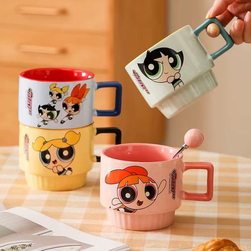 Powerpuff Girls Ceramic Mug Set - 4 PCS