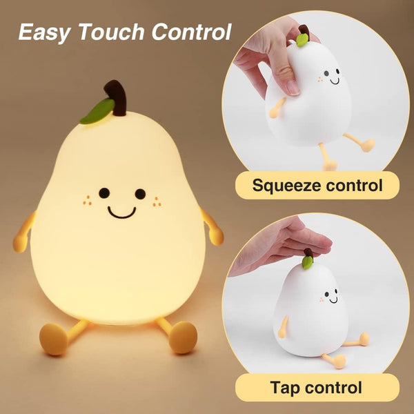 Cute Pear Night Light Soft LED Glow for Cozy Ambiance