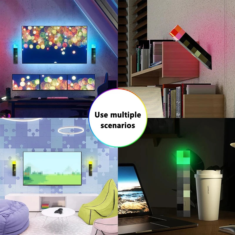 MineCraft Torch LED Lamp & Wall Light Up