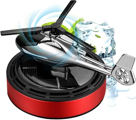 Solar Powered Car Air Freshener Helicopter