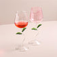 Elegant Tulip Shaped Crystal Wine Goblet Luxury Rose Wine Glass