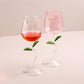 Elegant Tulip Shaped Crystal Wine Goblet Luxury Rose Wine Glass