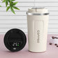 Stainless Steel Coffee Mug with Temperature Display