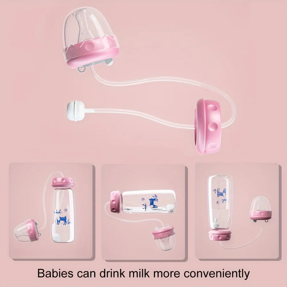 HANDS-FREE FEEDING BOTTLE + FREE STRAW BRUSH