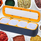 4-Compartment Seasoning Jar Storage Container