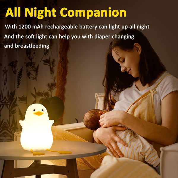 Cute Duck Night Lamp Adorable Soft Glow Light