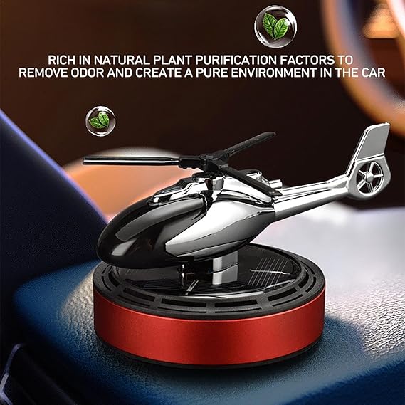 Solar Powered Car Air Freshener Helicopter