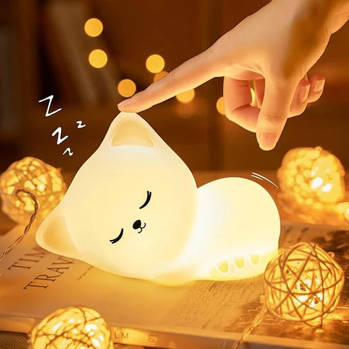 Soft Silicone Cat LED Lamp Night Light
