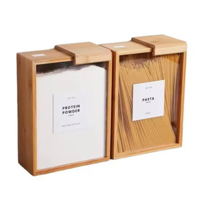Wooden Cereal Storage Jar