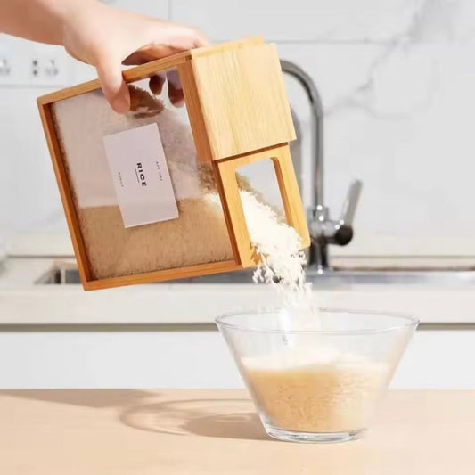 Wooden Cereal Storage Jar