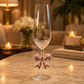 luxury Pink Large Bow Glass Cup