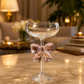 Pink Bow Transparent Glass