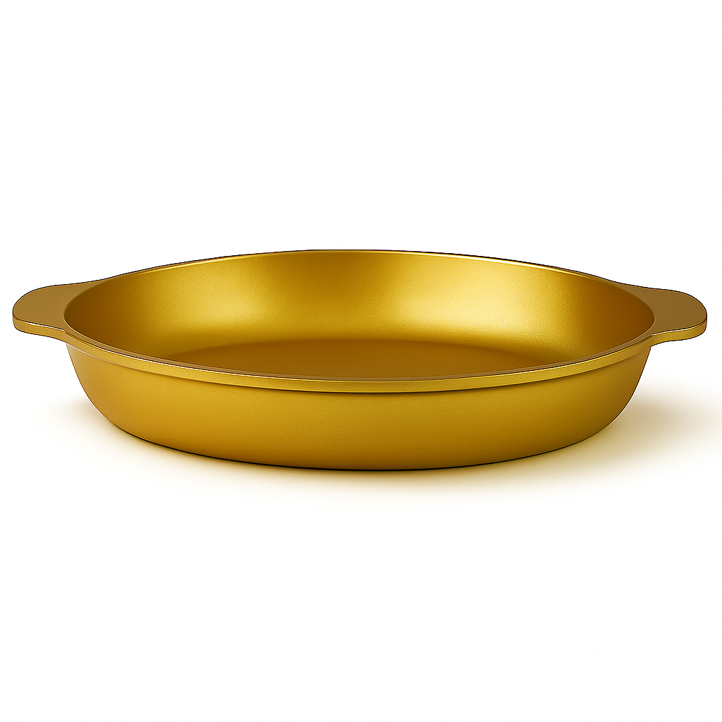 Golden Textured Serving Bowl