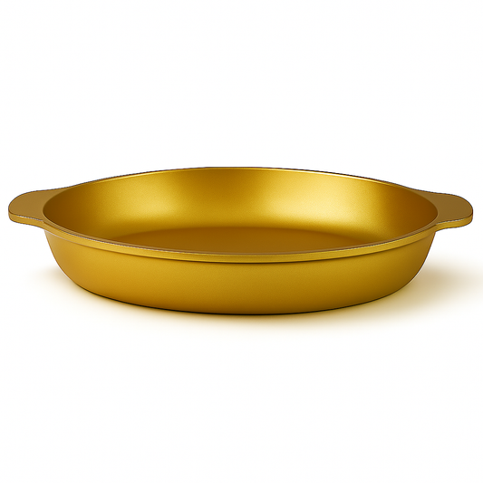 Golden Textured Serving Bowl