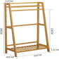 Bamboo Wood 2-Tier Coat & Hat Rack Stand