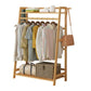 Bamboo Wood 2-Tier Coat & Hat Rack Stand