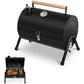 Cylinder BBQ Grill with Wooden Handle