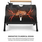 Cylinder BBQ Grill with Wooden Handle