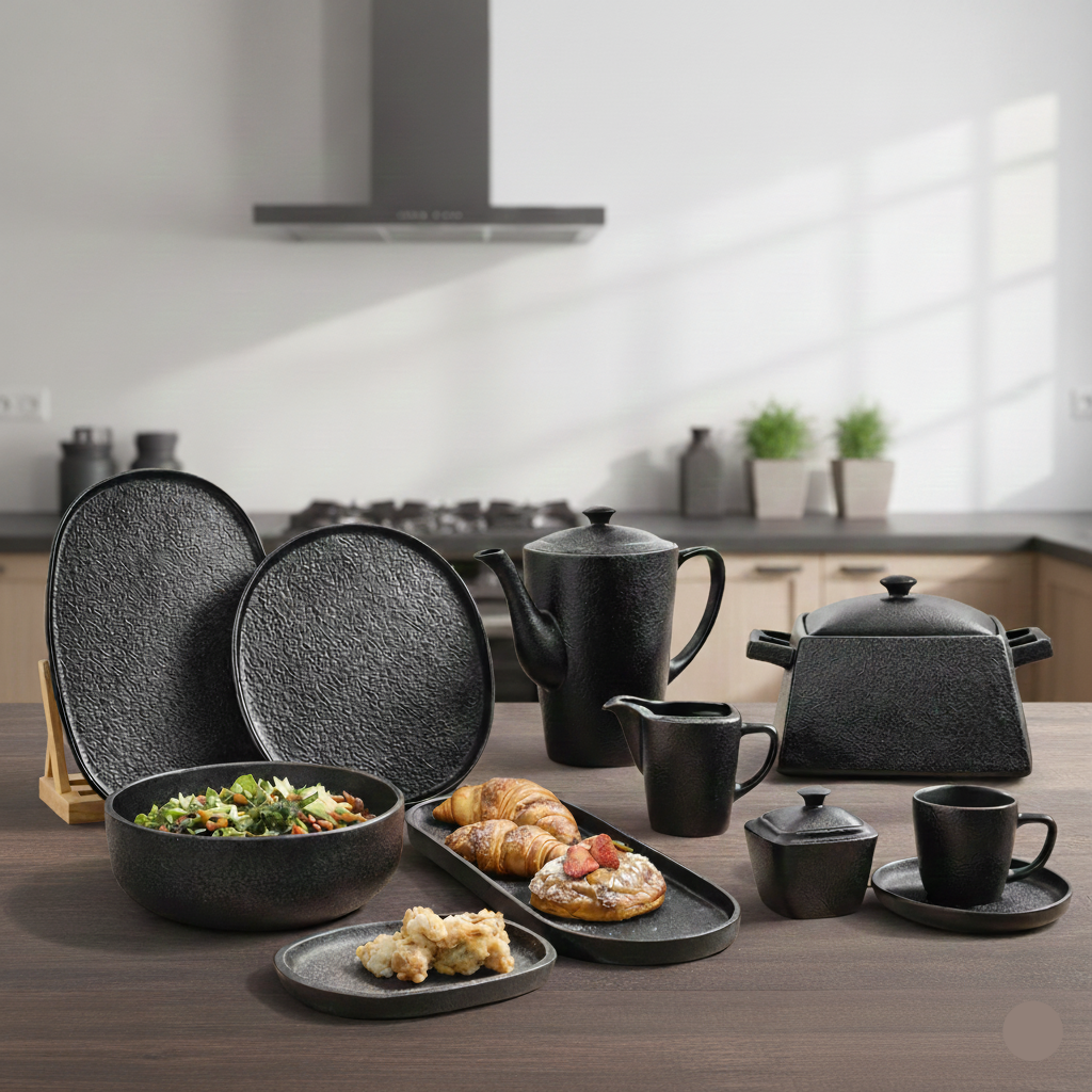 Winsor- England™ Fine Porcelain Tableware Venice Collection Black