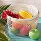 Round Mesh Metal Storage Fruit Basket With Wood Handle