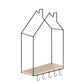 Hut Style Wall Shelf With Hooks