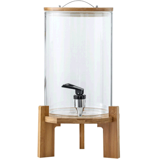 Elegant Glass Beverage Dispenser with Lid