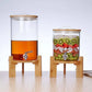Elegant Glass Beverage Dispenser with Lid