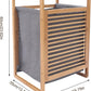 Bamboo Wood Laundry Hamper with Lid and Handles