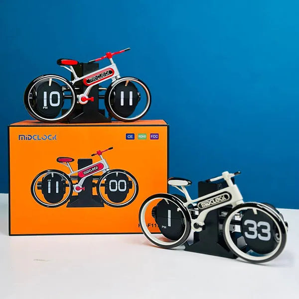 Unique Bicycle Vintage Flip Desk Clock