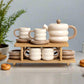 Luxury Vintage Ceramic Tea Set – 13 Pcs with Elegant Gift Box