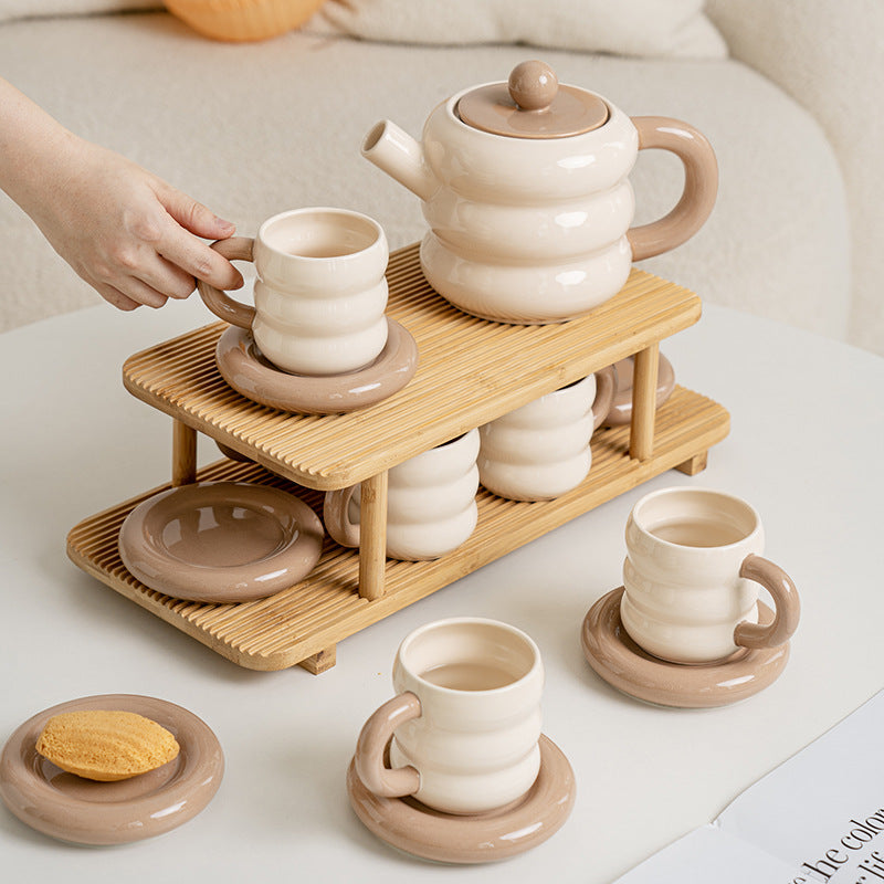 Luxury Vintage Ceramic Tea Set – 13 Pcs with Elegant Gift Box