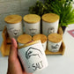 SET OF 7 CANISTERS WITH BAMBOO LID