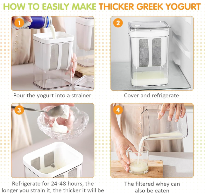 Greek Yogurt Maker Strainer 1100ML