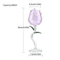 Elegant Tulip Shaped Crystal Wine Goblet Luxury Rose Wine Glass
