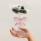 Pink Bow Transparent Glass